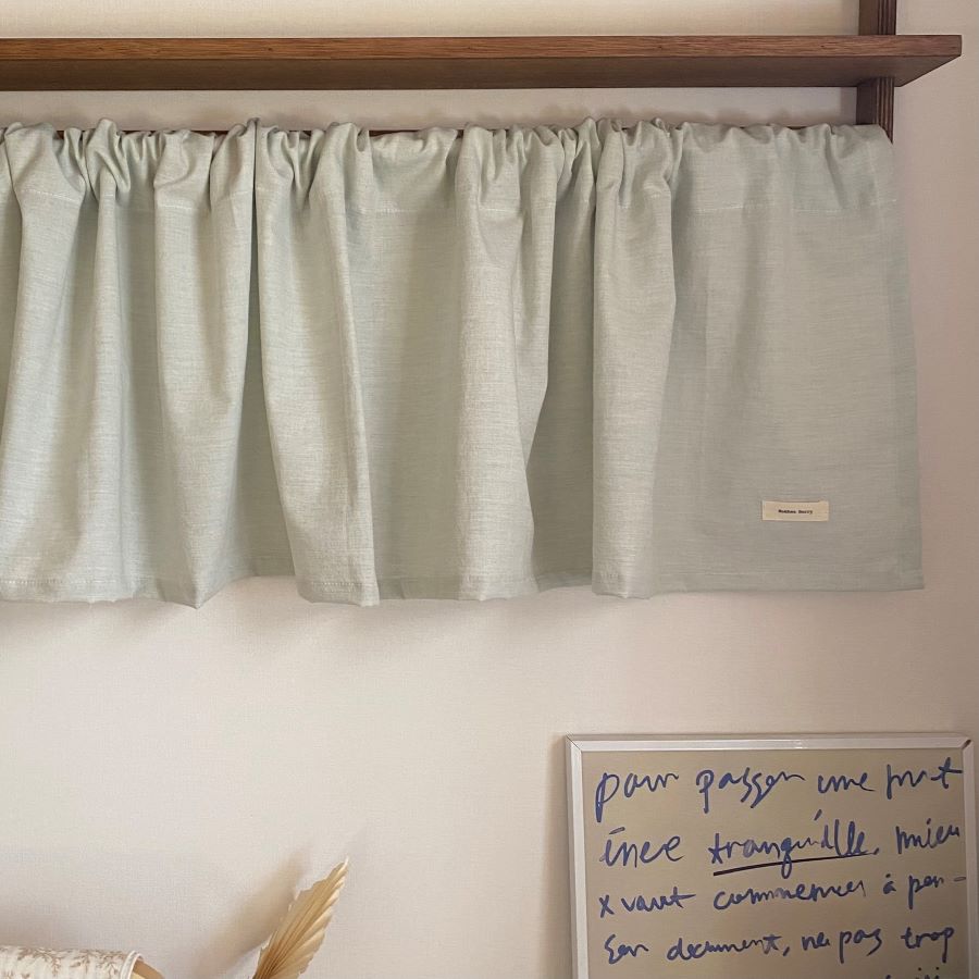 목화베리 가리개 커튼 창문 가림막 주방바란스커튼 주문제작 크림바닐라