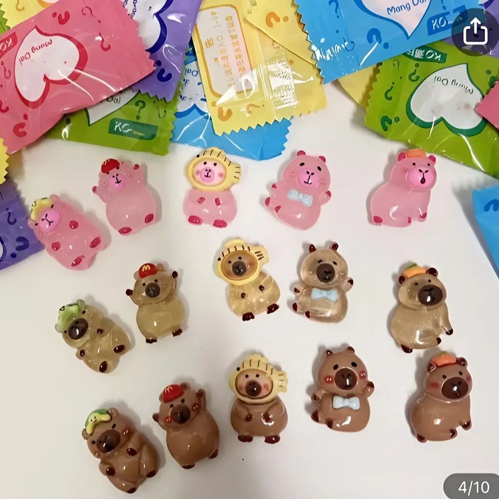 카피바라 미니어쳐 랜덤뽑기 랜덤 가챠뽑기 캡슐토이 카피바라 피규어 토이 캡슐 뽑기 키덜트 이벤트 - 상세 이미지 4
