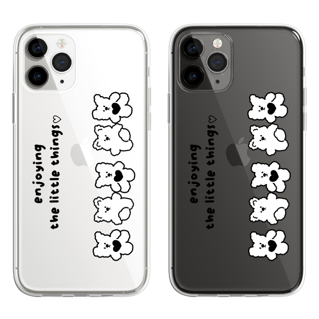 푸들 강아지 커플 투명 젤리 케이스 - 상품 이미지