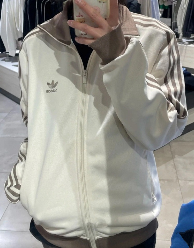 아디다스 아디컬러 베켄바우어 트랙탑 집업 져지 자켓 브라운 JP2522