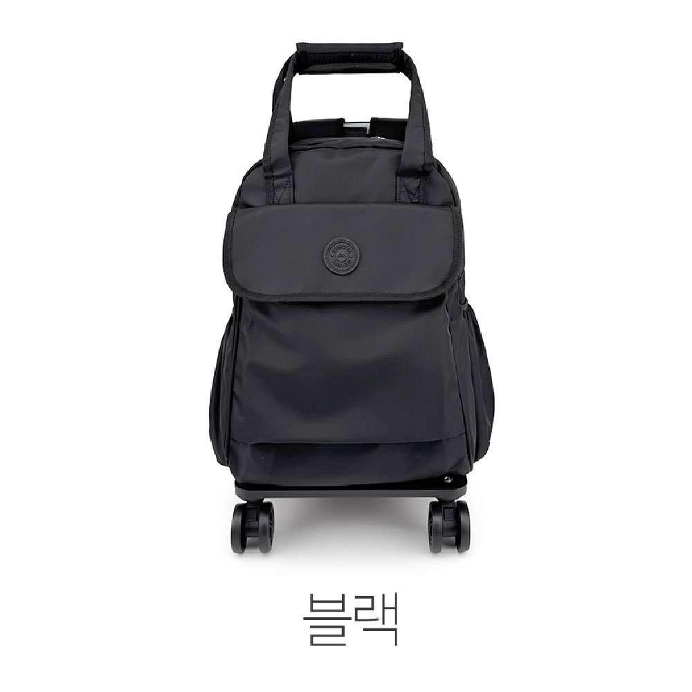 엄마 할머니 패턴 여행 백팩 바퀴달린 가방 롤링 틀롤리백 쇼핑 캐리어 백팩 - 상세 이미지 2
