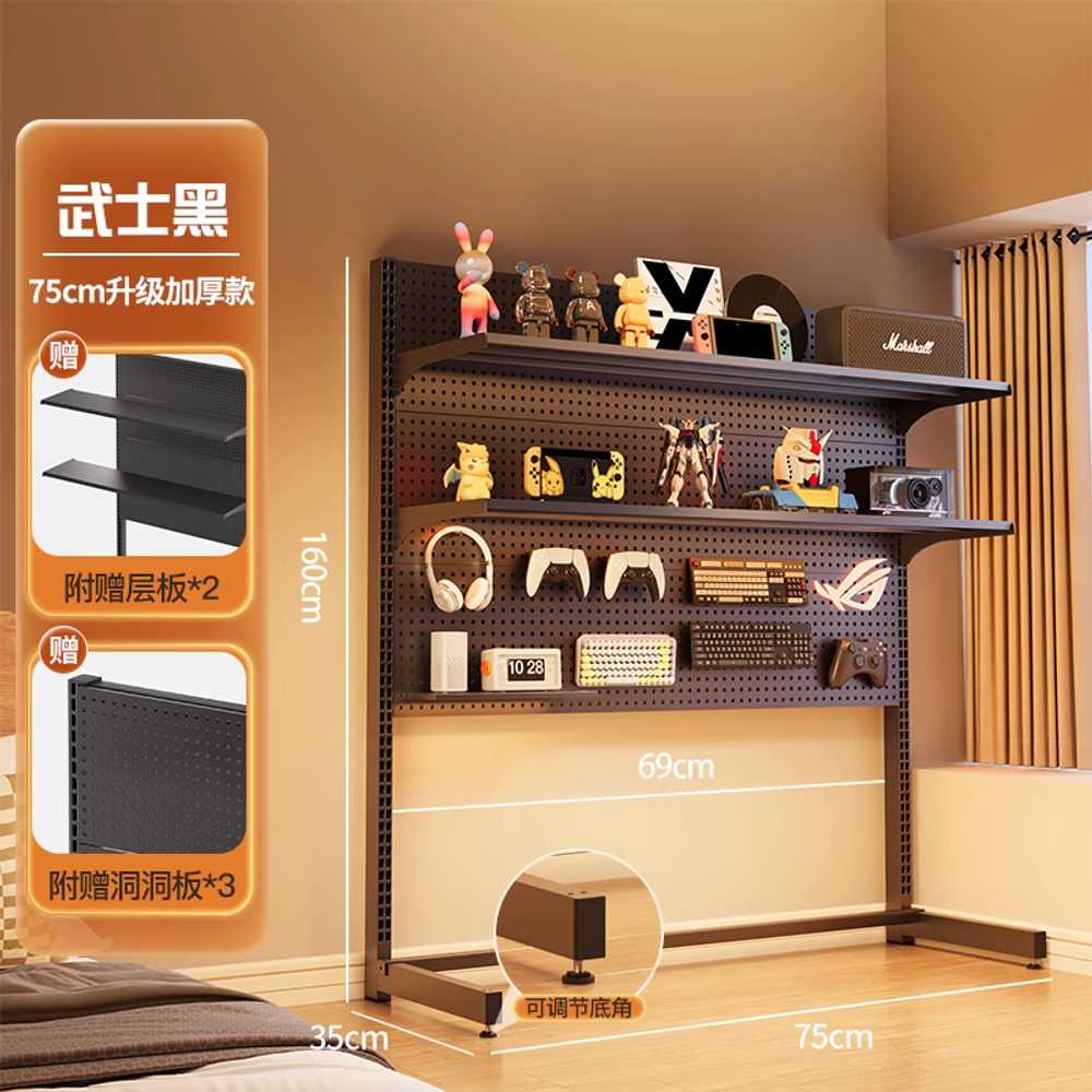 스탠딩 타공 보드판 자석부착 벽 꾸미기 책상 파티션 75cm 2단 - 상세 이미지 3