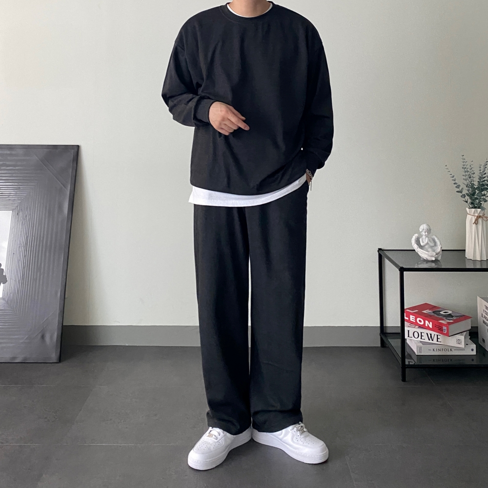 남자트레이닝세트 남성와이드츄리닝 남자트레이닝셋업 이미지 7