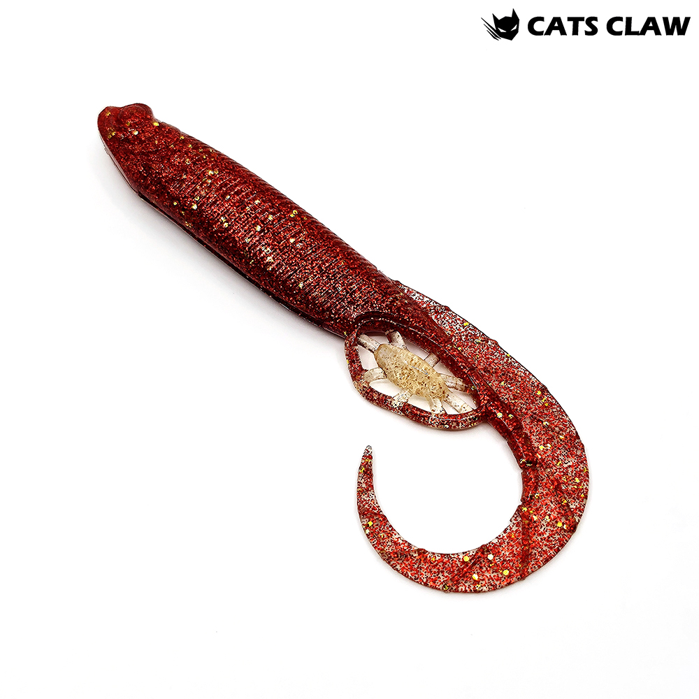 캣츠크로우 모비딕테일 광어다운샷웜 050 다크레드, 12.7cm(5인치) - 상품 이미지