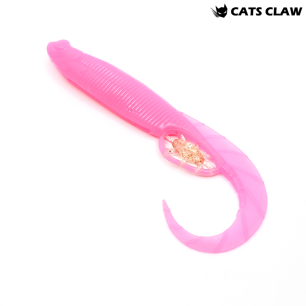 캣츠크로우 모비딕테일 광어다운샷웜 037 핑크, 12.7cm(5인치) - 메인 이미지