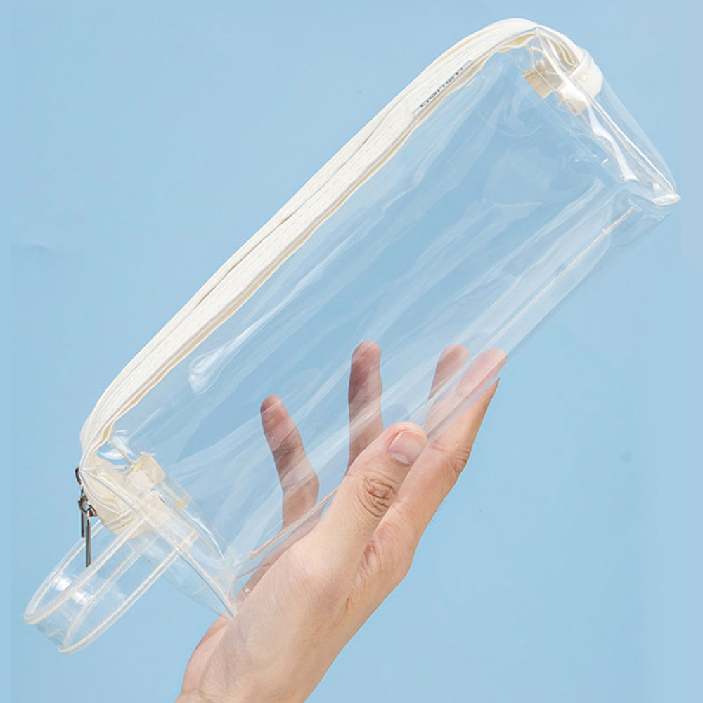 포켓 투명 손잡이 점보 대용량 방수 필통 소리안나는 펜슬파우치 펜슬케이스 필기류 보관 이미지 6