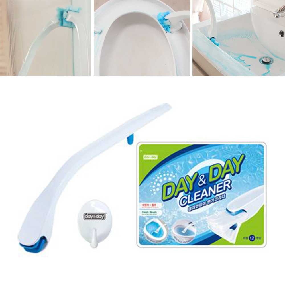 욕실 변기 브러시 일회용 자연분해 손잡이 펄프 크리너