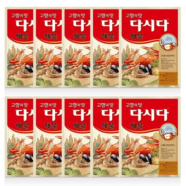 해물 다시다 1kgx10개입 고향의맛 : 럭키유세븐