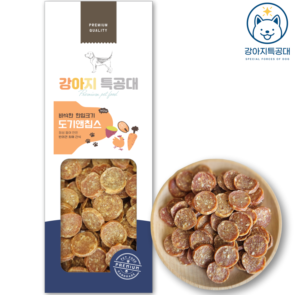 강아지특공대 바삭한 도기앤칩스 강아지 떡뻥 쿠키 과자 건빵 쌀과자 비스켓 시리얼 - 상세 이미지 3