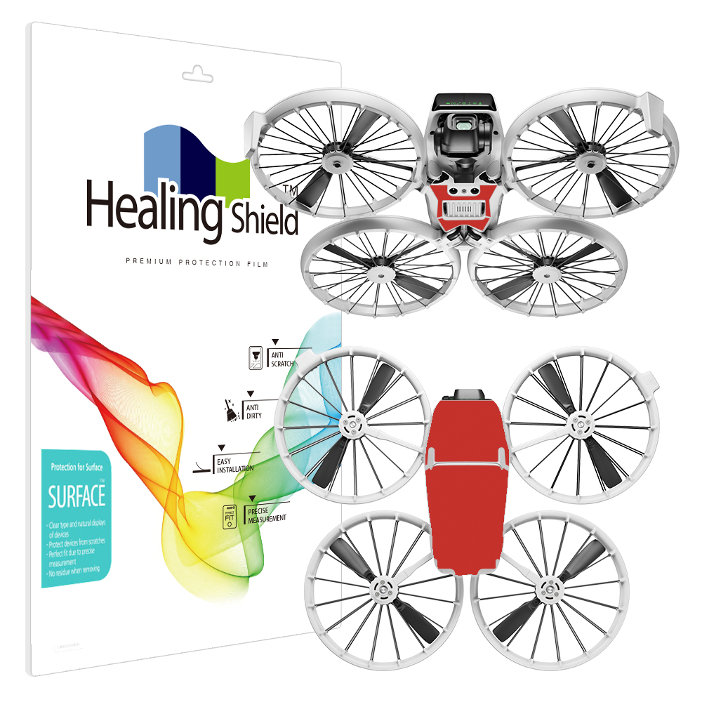 DJI 플립 레드 외부보호필름 세트 - 상품 이미지