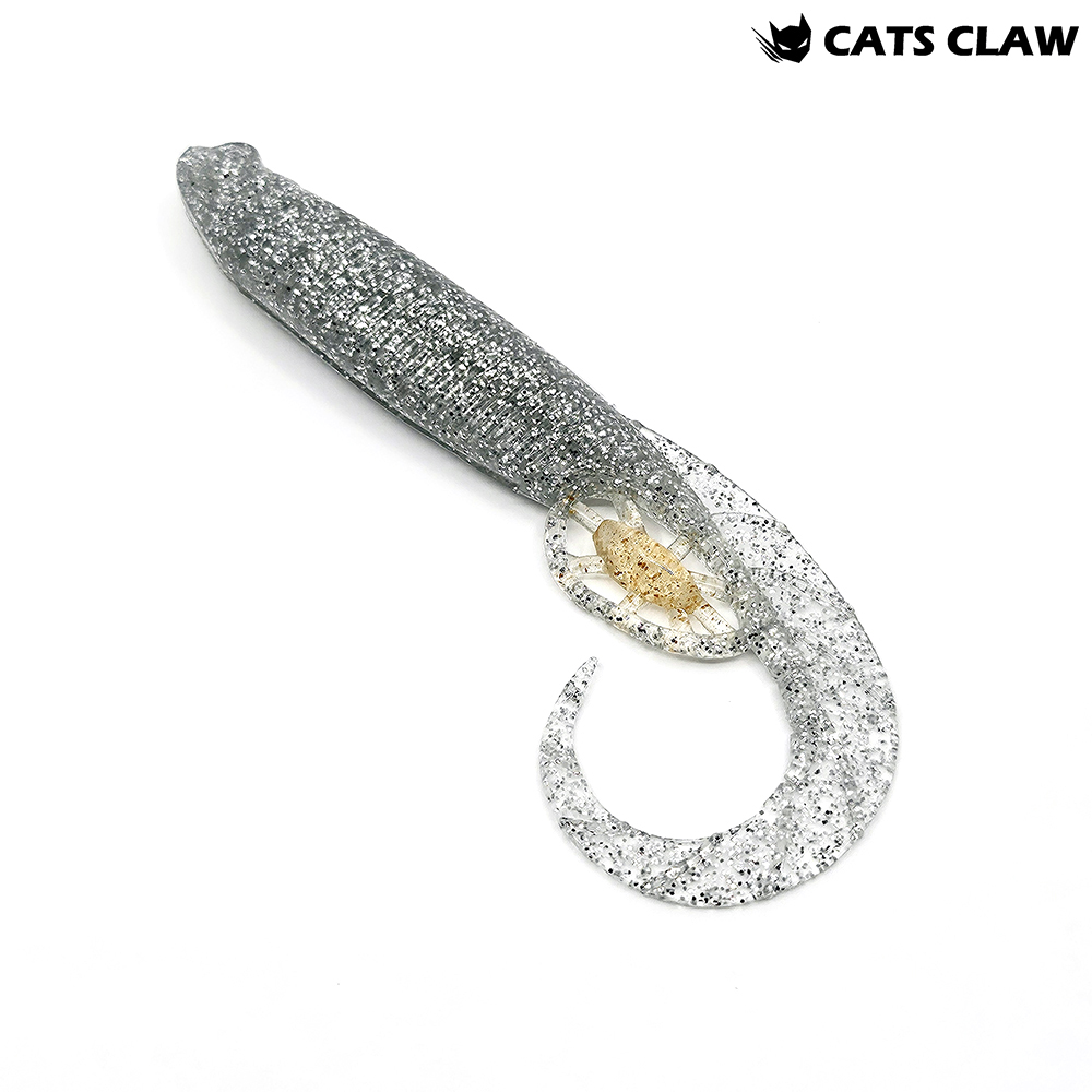 캣츠크로우 모비딕테일 광어다운샷웜 004 실버, 12.7cm(5인치) - 메인 이미지