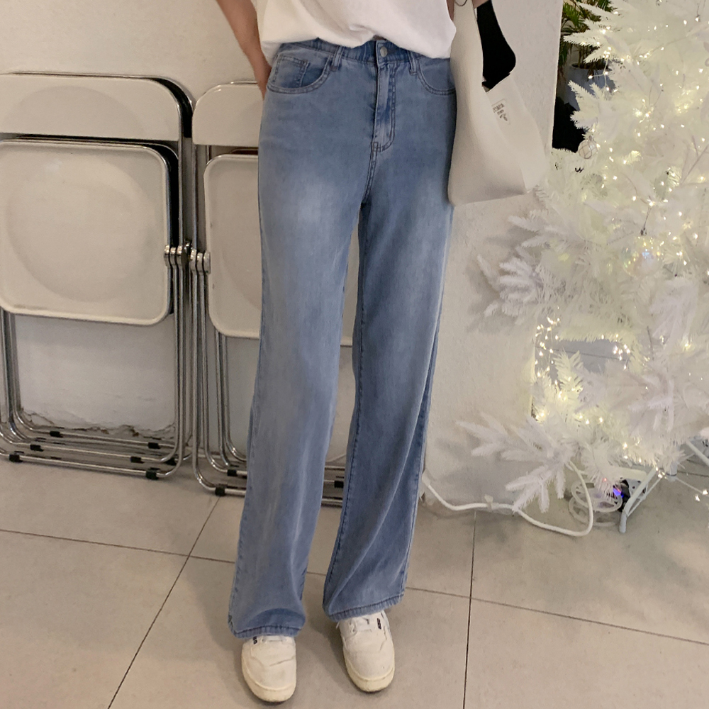 엘리디 쿨 데님 일자핏 팬츠 - 메인 이미지