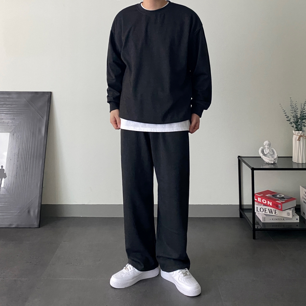남자트레이닝세트 남성와이드츄리닝 남자트레이닝셋업 이미지 6