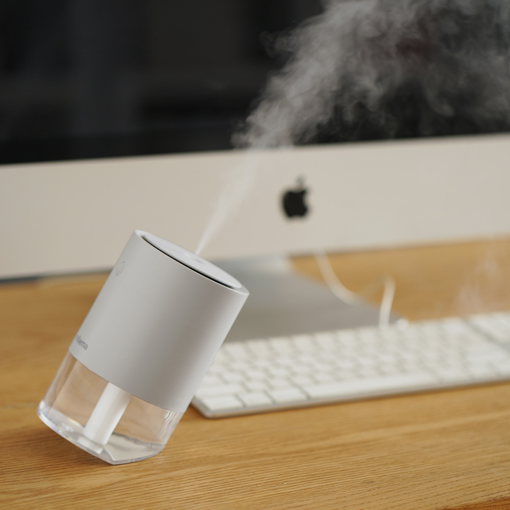 밀레마 사무실 미니 가습기 탁상용 무선 휴대용 듀얼각도 무드등