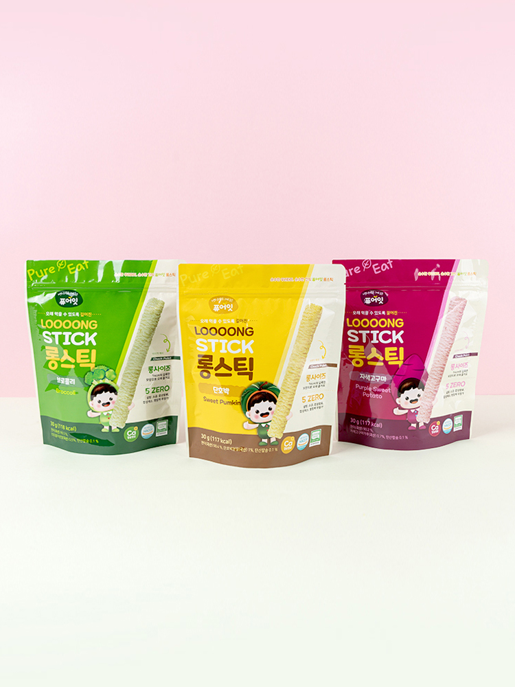 퓨어잇 유기농쌀과자 롱스틱 4봉+ 한입에퐁당 볼과자 4봉