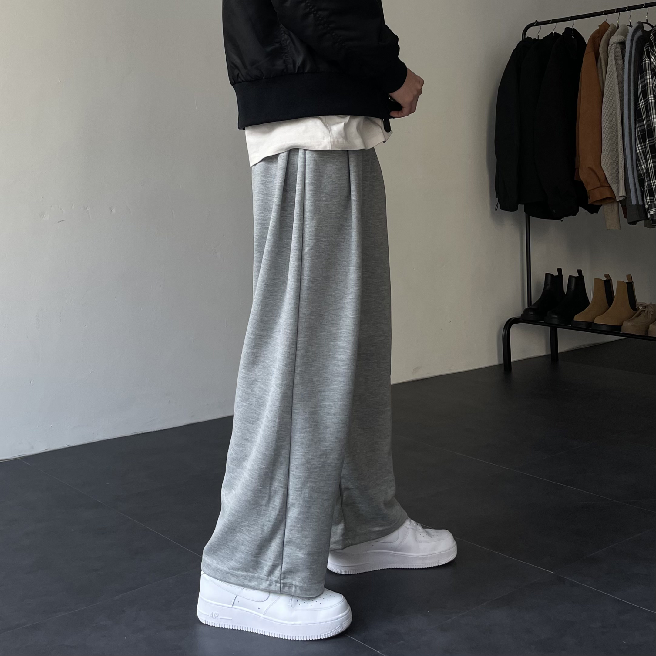 1+1 벌룬팬츠 스웻팬츠 통큰바지 남자와이드팬츠 - 상세 이미지 3