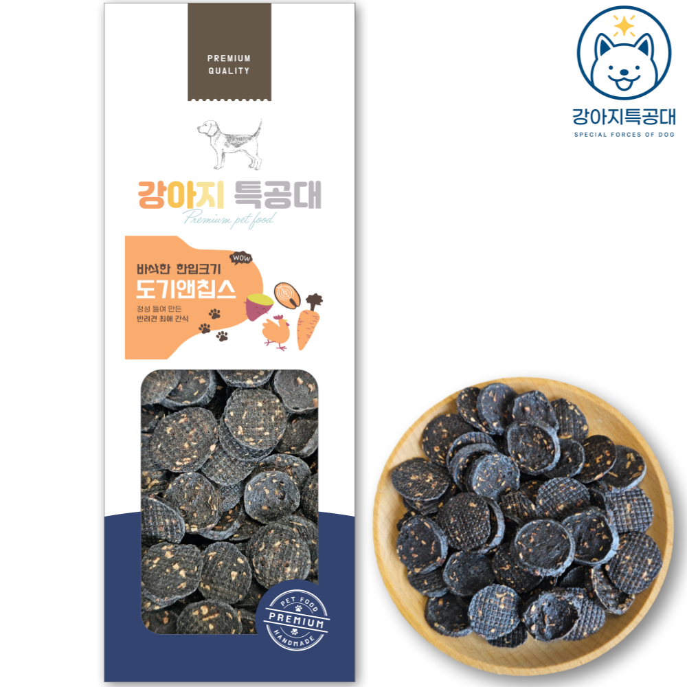 강아지특공대 바삭한 도기앤칩스 강아지 떡뻥 쿠키 과자 건빵 쌀과자 비스켓 시리얼 - 상세 이미지 4