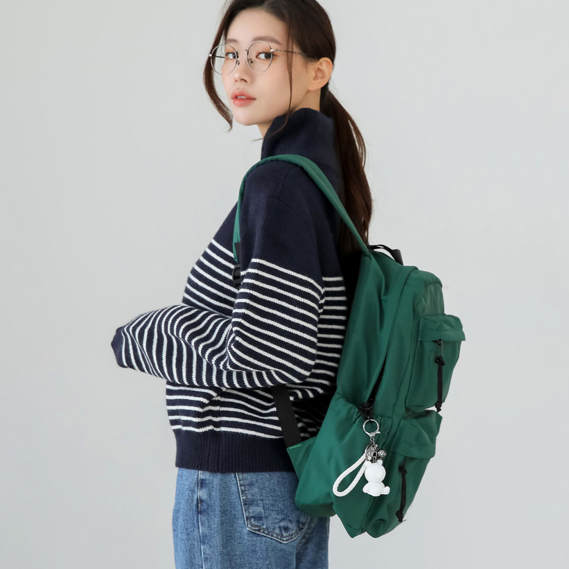 나일론 가벼운 백팩 여성 직장인 여대생 노트북 보부상 백백 - 상세 이미지 3