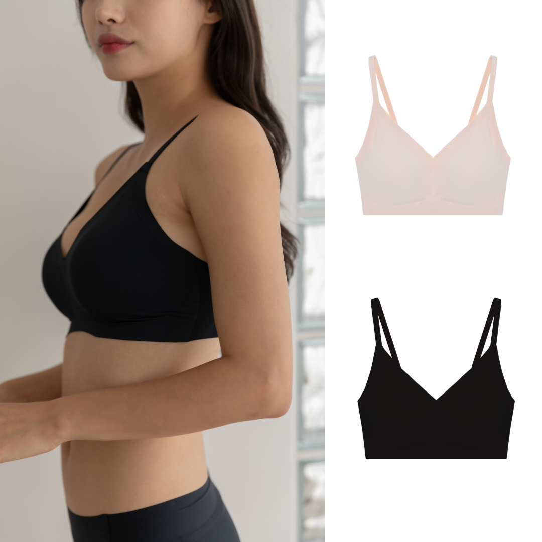 국산 속옷 베니옹 미소심리스 끈 조절 스트랩 심리스 브라탑 노와이어 노후크 B1017