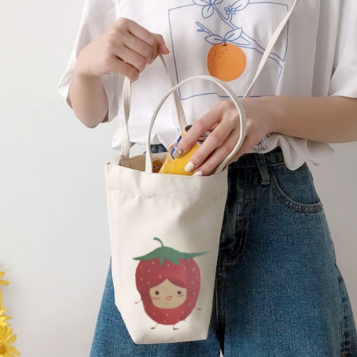 텀블러에코백 물병가방 여학생포켓백 - 상품 이미지