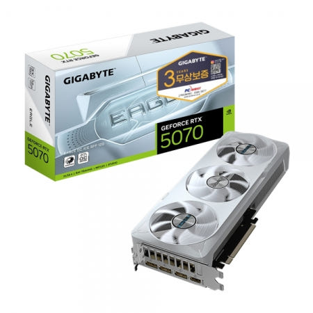 GIGABYTE 지포스 RTX 5070 EAGLE OC ICE SFF D7 12GB 피씨디렉트 (엔비디아 컴퓨터 그래픽카드)