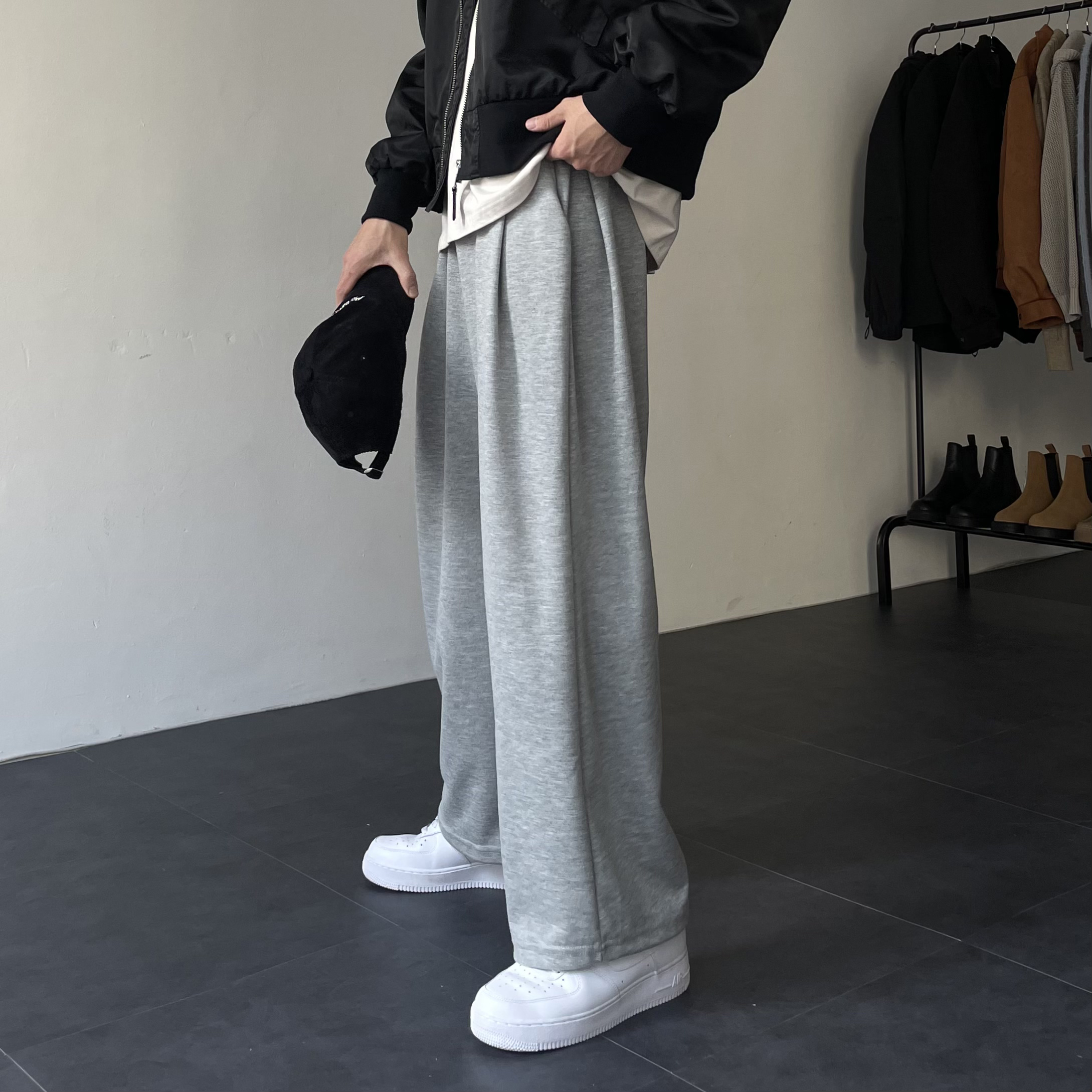 벌룬팬츠 스웻팬츠 통큰바지 남자와이드팬츠 - 상품 이미지