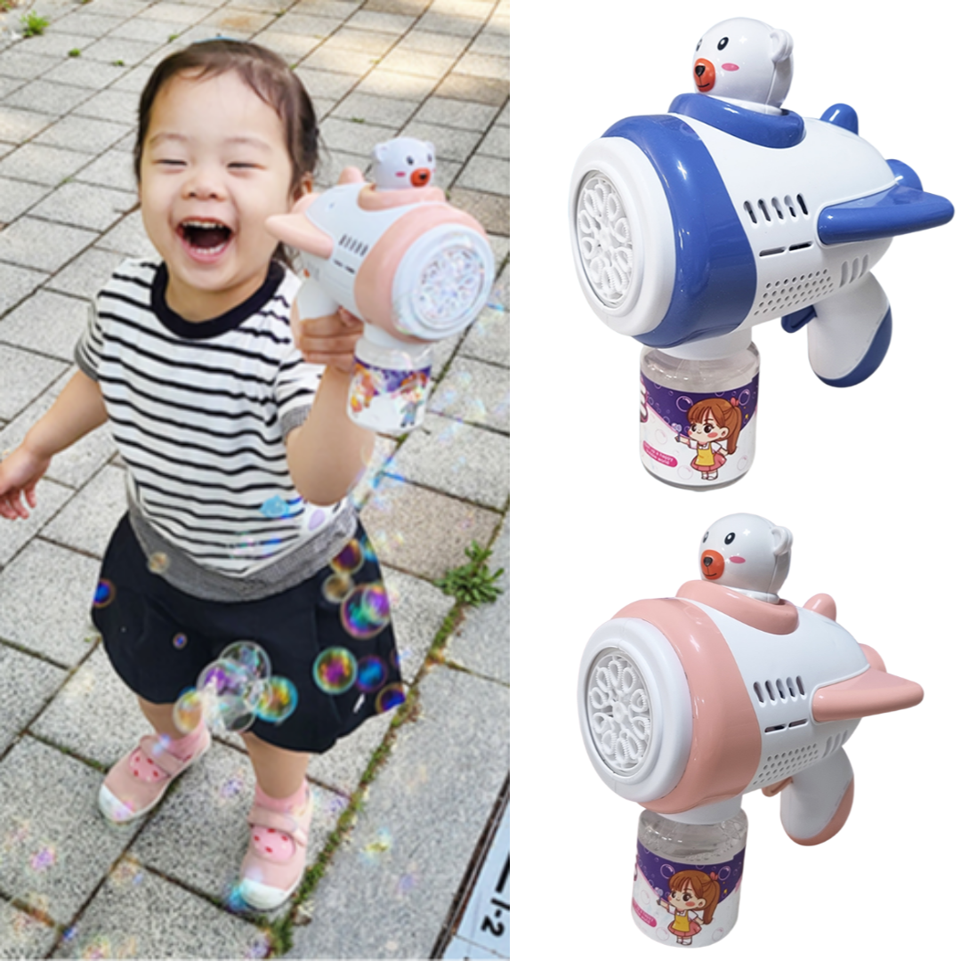 자동 비눗방울 총 버블건 비누방울 놀이