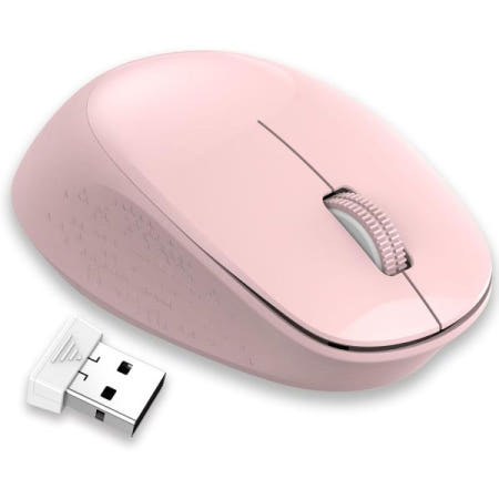 [해외]노트북용 LeadsaiL 무선 마우스, 2.4GHz 사일런트 USB 마우스, 3개의 버튼이 있는 슬림 광학 마우스, 1600 DPI, Windows, Mac, Chrome