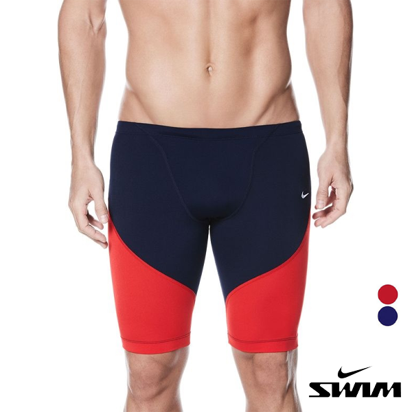 나이키 스윔 남자 서지 실내수영장 빅사이즈 5부 수영복 자수로고 네이비레드