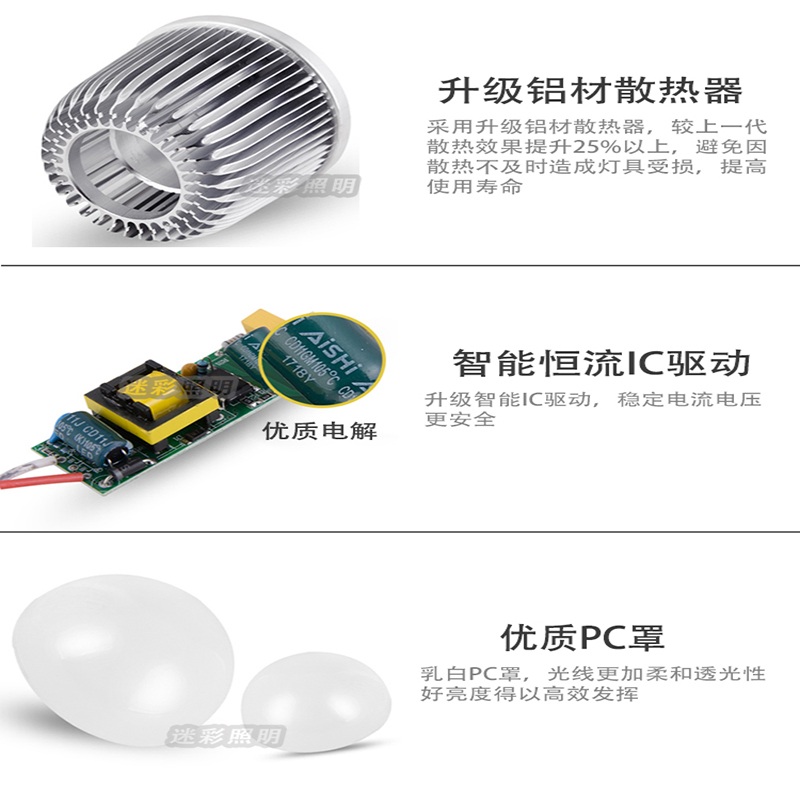 LED 아이스크 림모형 전구 라이트 박스 매장 디스플레이 12W 220V 1개 - 상세 이미지 4