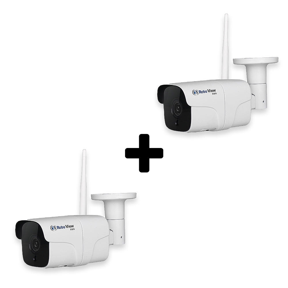 글로벌아이넷 로보뷰G 홈 IP 카메라 CCTV 3.6mm 200만화소 2개 - 메인 이미지