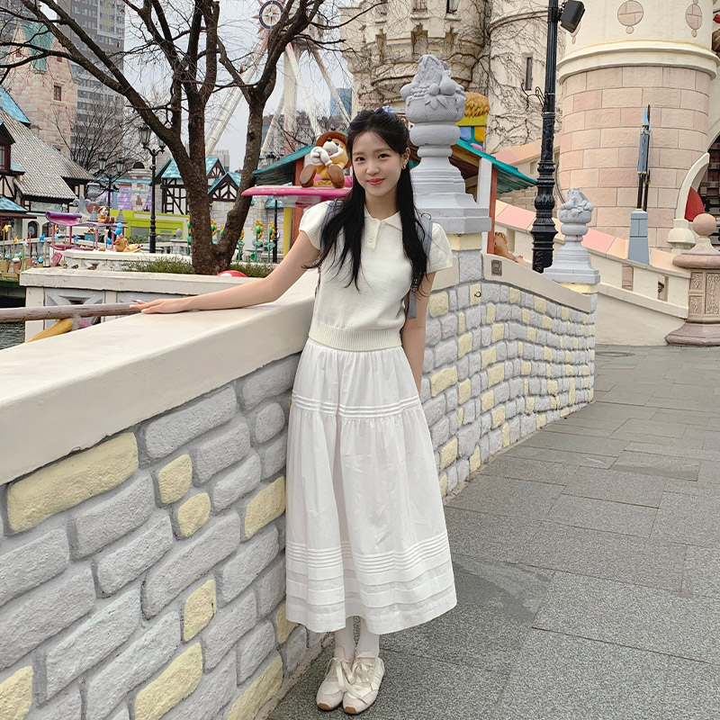 여리핏 밴딩 핀턱 플레어 롱 스커트 sk7225 - 상세 이미지 3