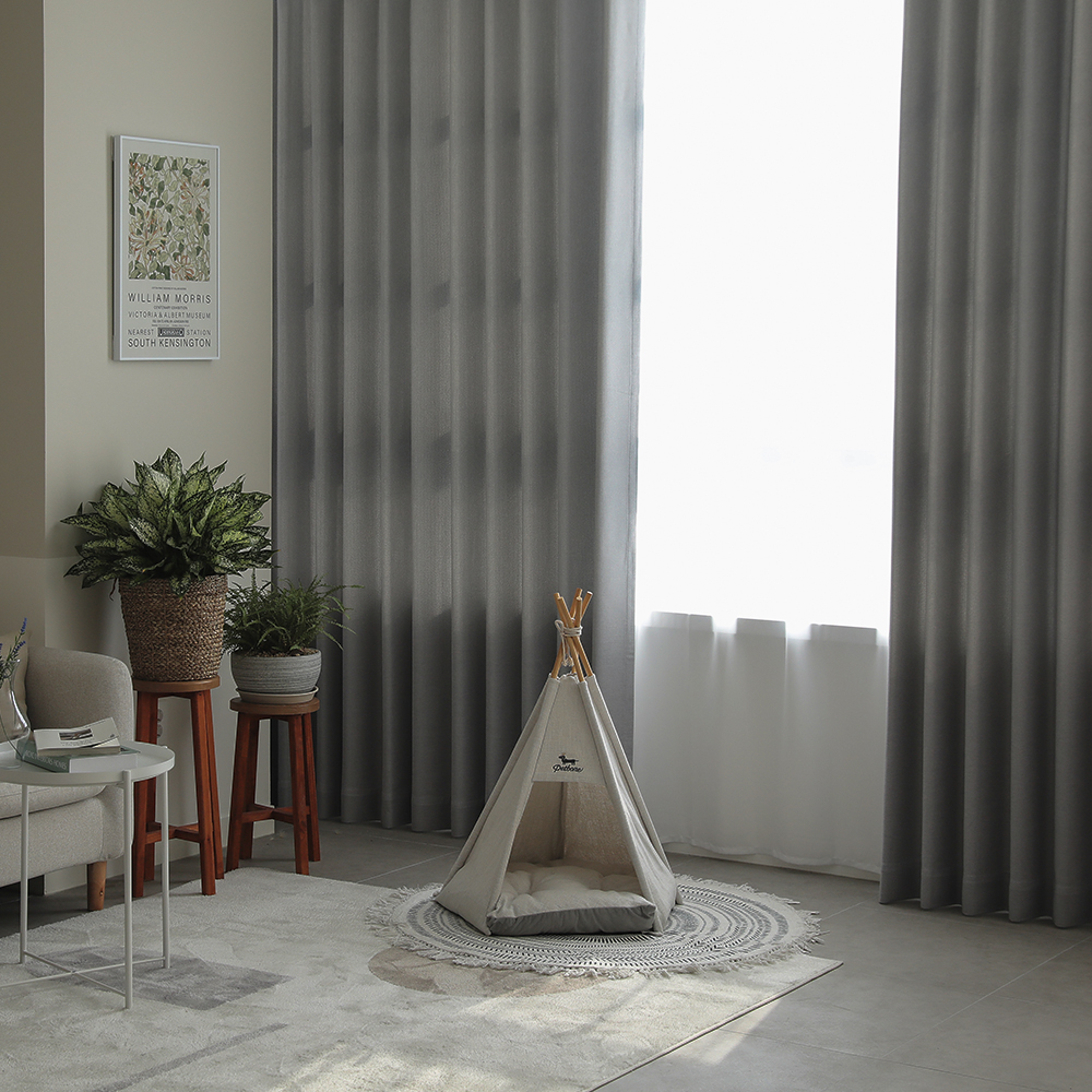 소르르 형상기억 나비주름 암막커튼 거실 안방 방풍 핀형 햇빛차단 냉방유지