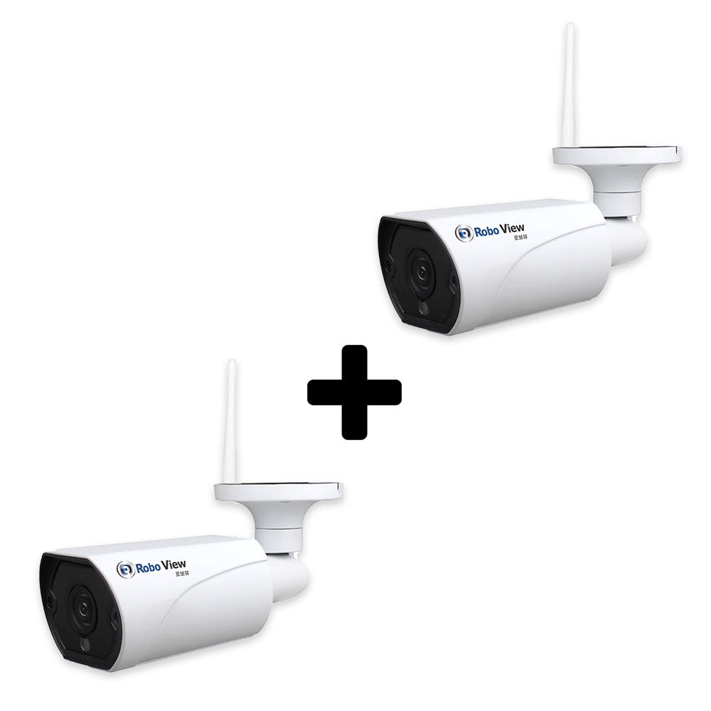 글로벌아이넷 로보뷰EX 홈 IP 카메라 CCTV 6mm 200만화소 2개 - 메인 이미지