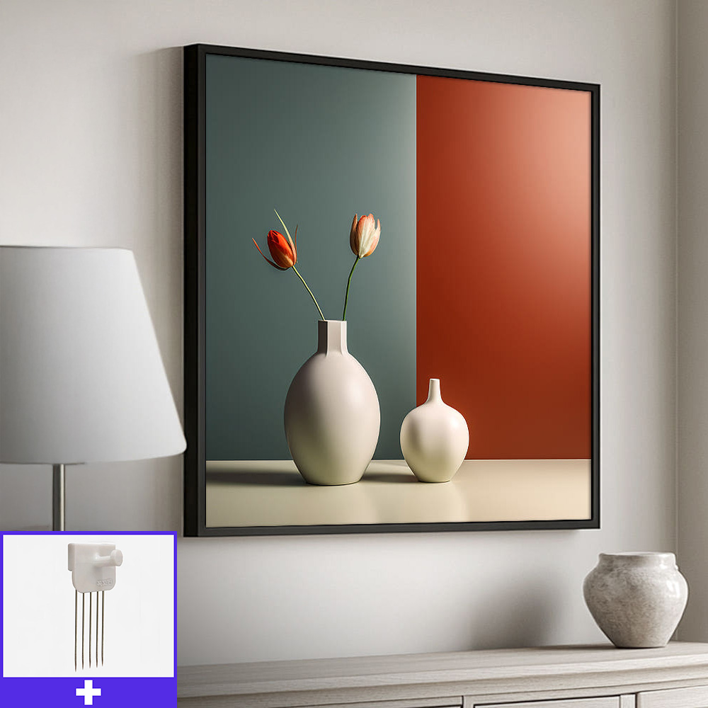 대비의 조화 80cm x 80cm 무광블랙 알루미늄액자 - 메인 이미지