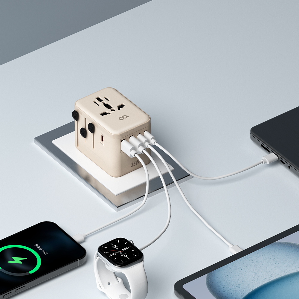 오아 포켓터 해외 여행용 멀티 어댑터 돼지코 멀티탭 EU 일본 중국 미국 플러그