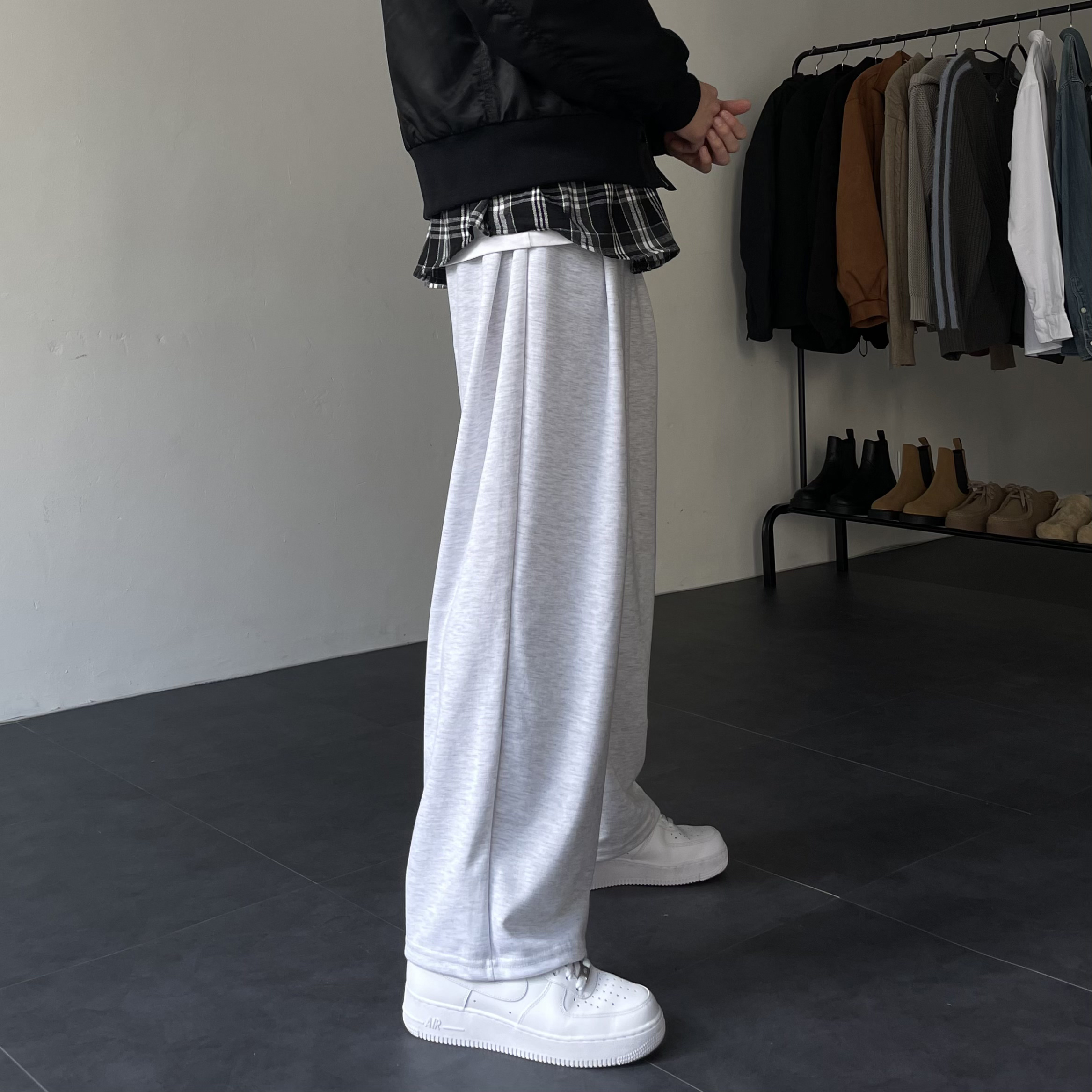 1+1 벌룬팬츠 스웻팬츠 통큰바지 남자와이드팬츠 - 상세 이미지 5