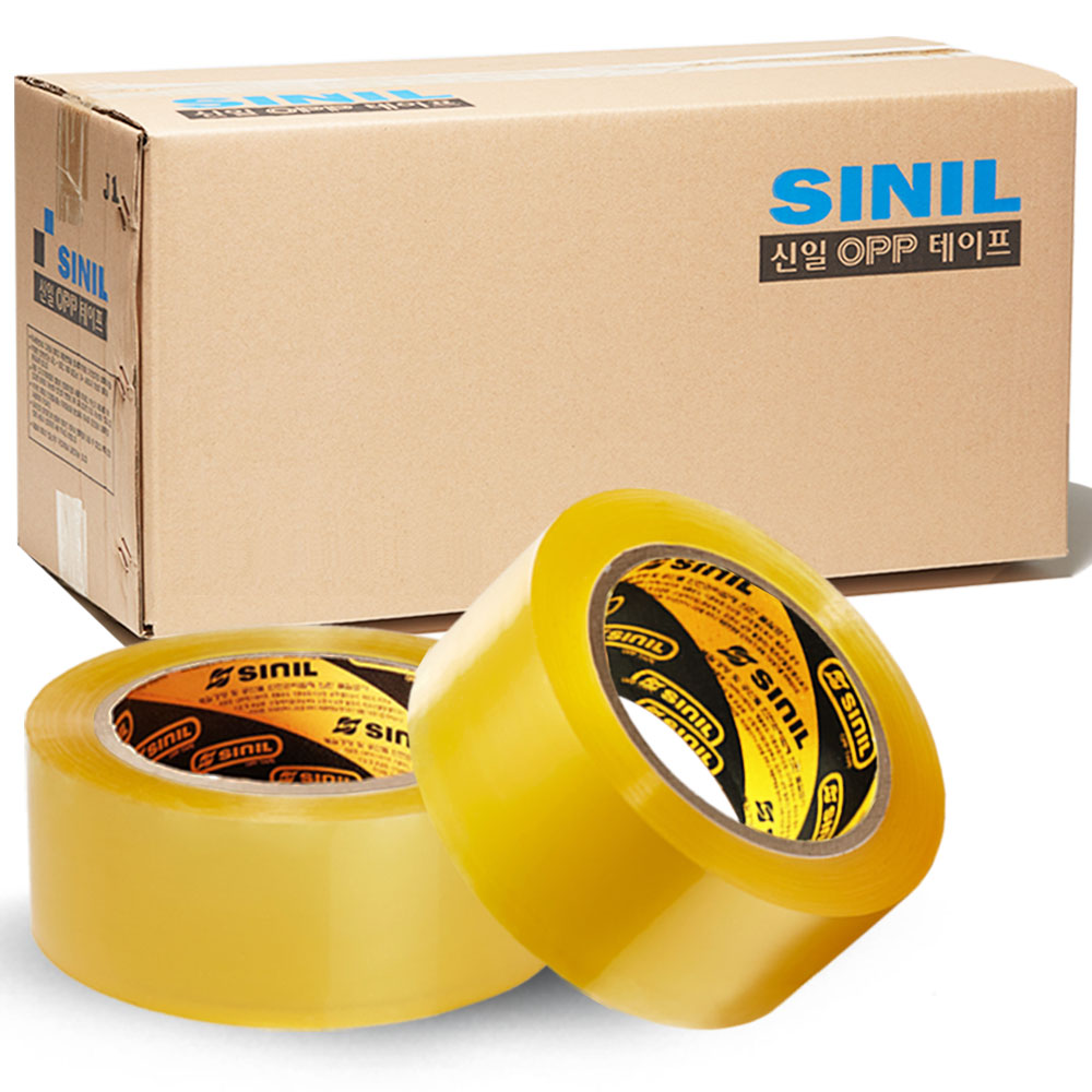 신일 박스테이프 80M 택배 포장용 OPP 투명테이프 경포장 40개 수성