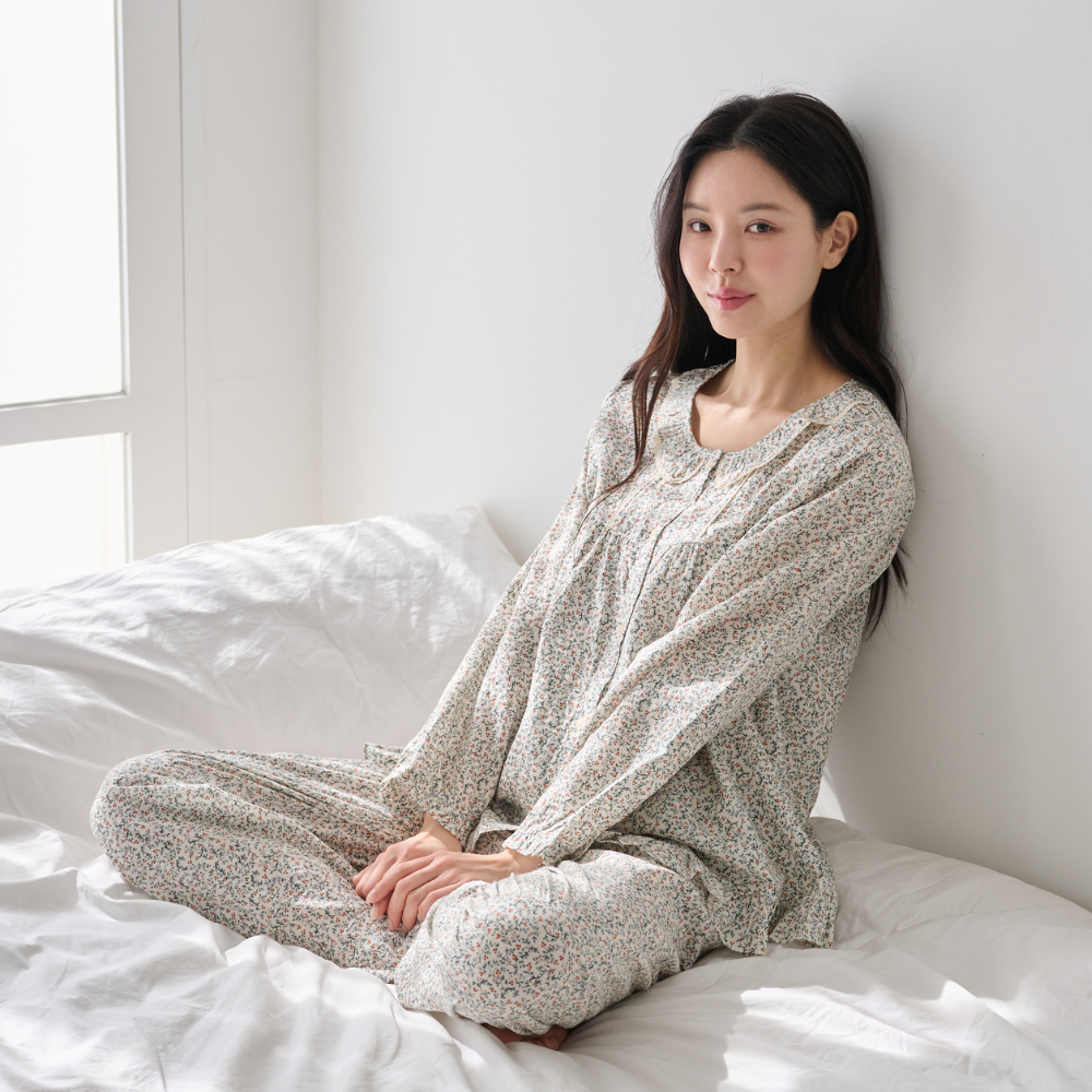 여성잠옷세트 여름 원피스잠옷 레이온 냉감잠옷 - 상세 이미지 2