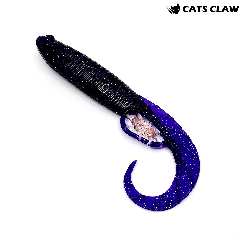 캣츠크로우 모비딕테일 광어다운샷웜 070 퍼플, 12.7cm(5인치) - 메인 이미지