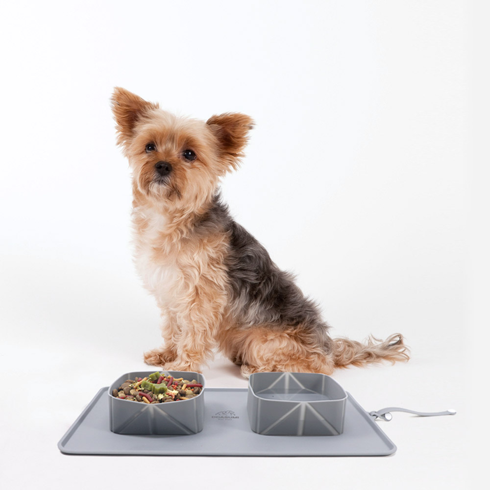 따수미펫 실리콘 롤 접이식 애견식기 PB100 (여행겸용)