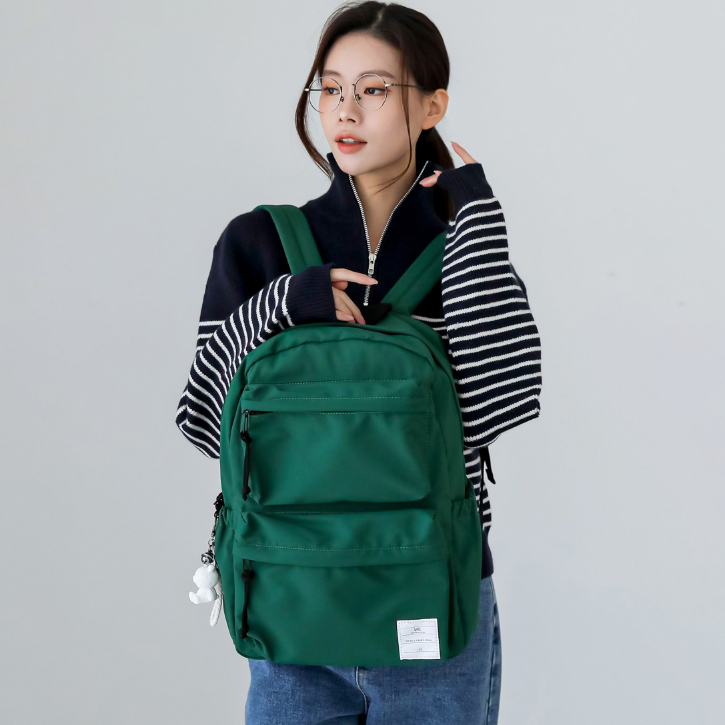 나일론 가벼운 백팩 여성 직장인 여대생 노트북 보부상 백백 - 상세 이미지 5