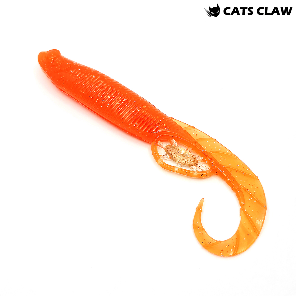 캣츠크로우 모비딕테일 광어다운샷웜 021 오렌지실버, 12.7cm(5인치) - 메인 이미지