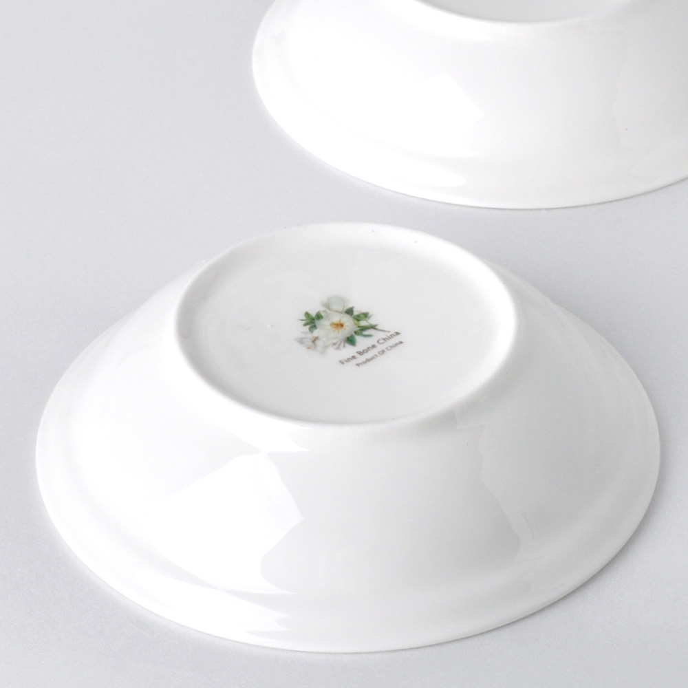 충격에 강한 본차이나 도자기 찬기 1개, 15.5cm, 목련 - 상세 이미지 4