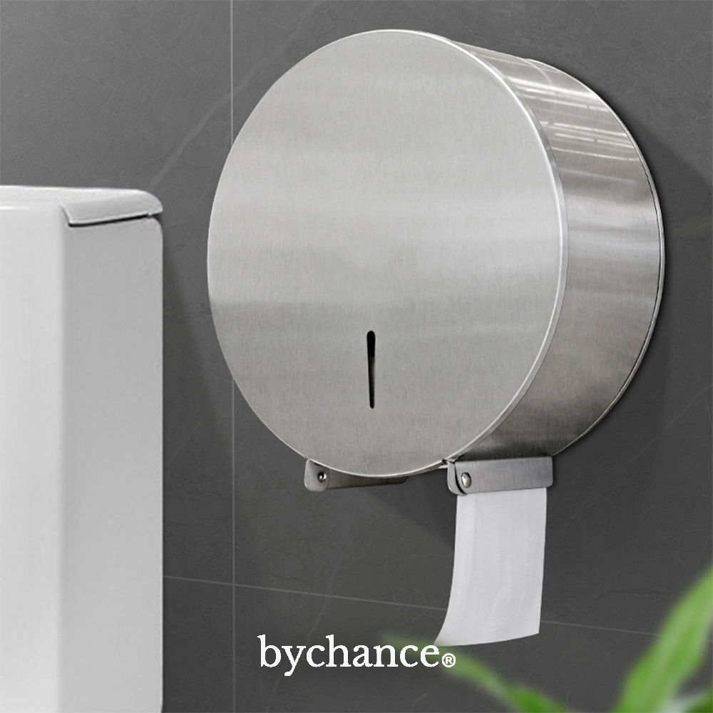 바이챈스 스텐 점보롤 케이스 화장지 디스펜서 업소용 휴지걸이 무광 실버 대형