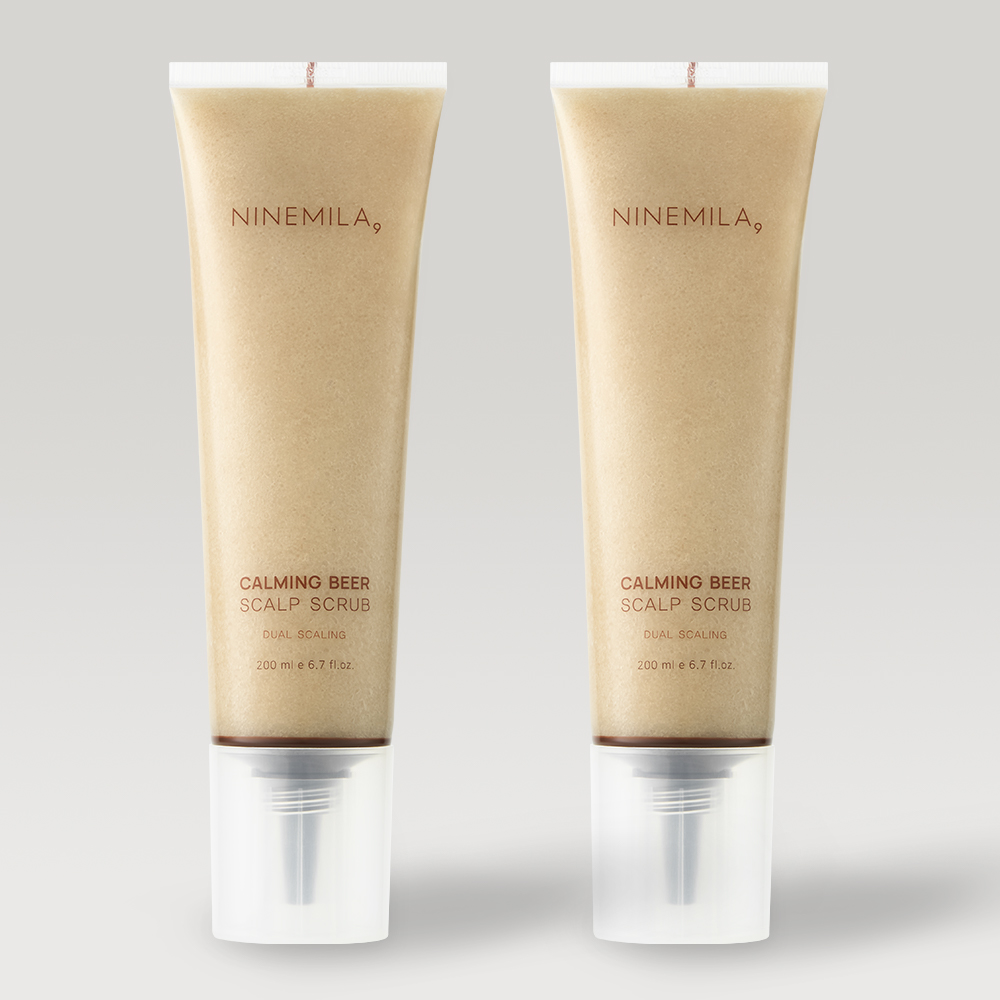 나인밀라 카밍비어 듀얼 두피 스크럽 스케일링 스케일러 자몽향, 200ml, 2개