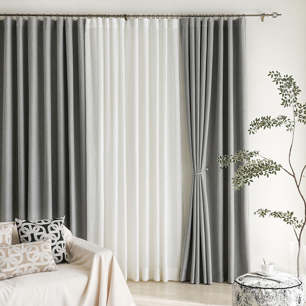 노르딕 사계절 양면 100% 거실 안방 창문 호텔식 암막 커튼