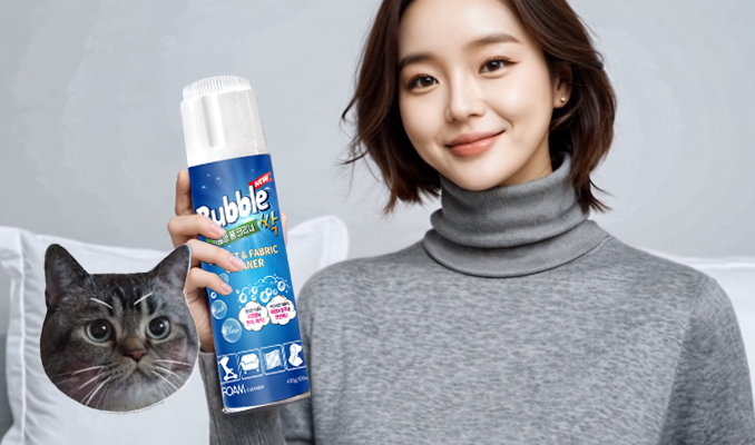 버블싹거품탈취크리너 500ml +마법의 청소박사 60p  패브릭소파청소 카페트러그세탁  카시트세척 반려동물용품 거품탈취