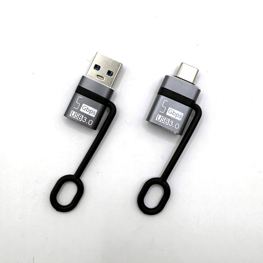 C타입 암 to USB-A 수 변환 젠더 USB 3.0 5Gbps 데이터전송 실리콘홀더 - 상품 이미지