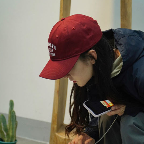 예쁜 브루클린 빈티지 캡모자 야구 볼캡 스트릿 패션 여성 남성 커플 이미지 8